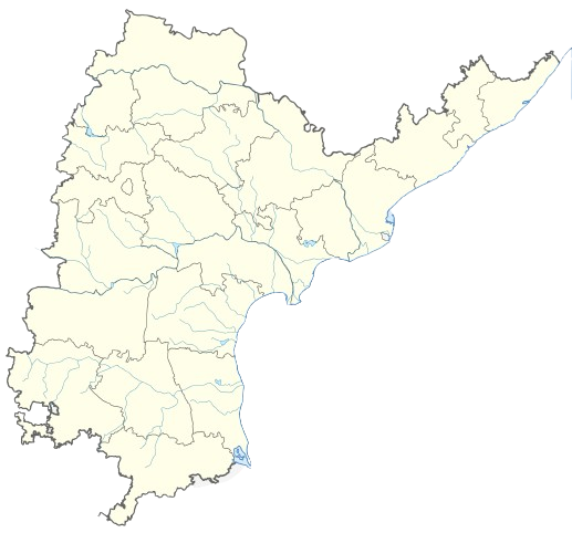 Map of Andhra Pradesh and Telangana showing the districts Outpero AI employees take calls across